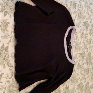 Black and white crop top